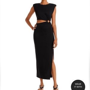 NWT Fore Black cut out midi dress size XS